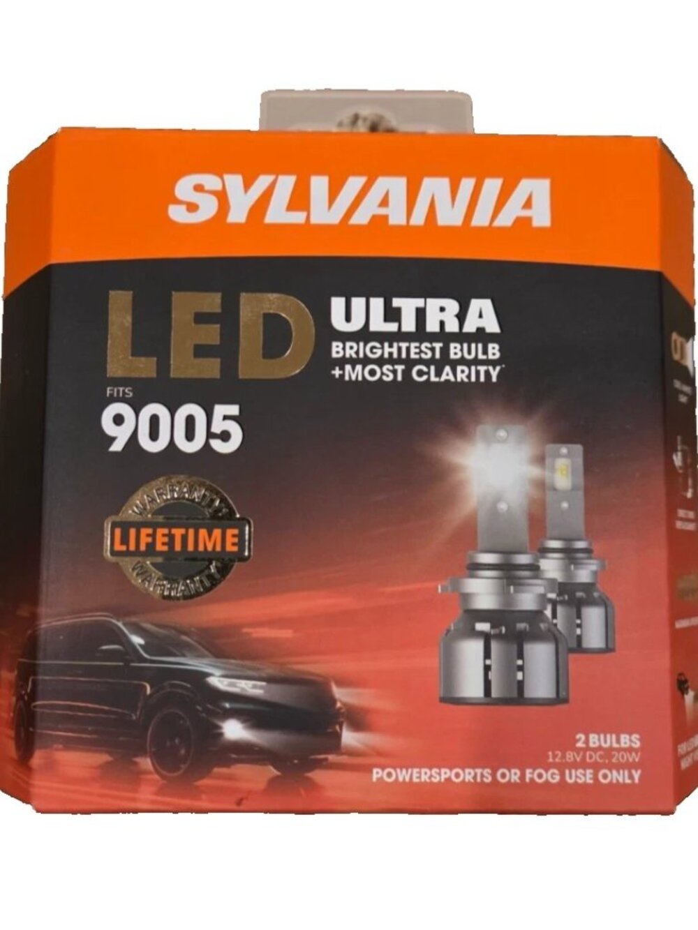 SYLVANIA 9005 LED ULTRA Brightest Bulbs 6000K Cool White Light * 2-Bulbs * NEW